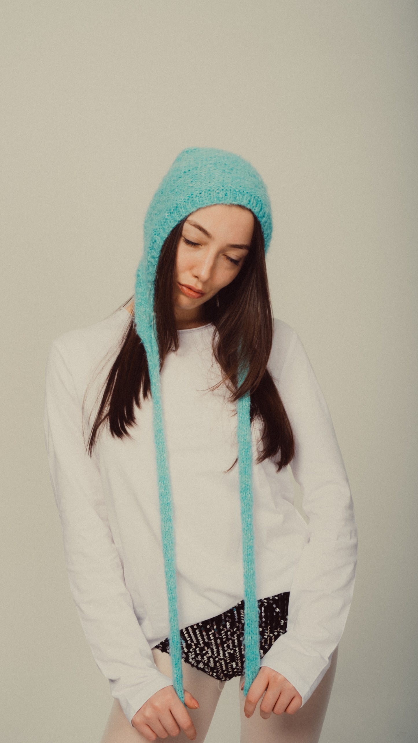 Blue Bow-Tie Bonnet