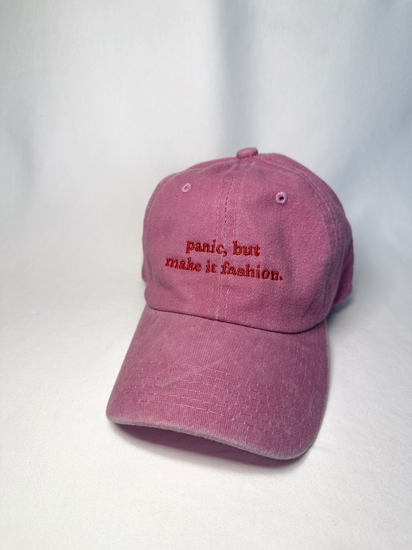 Panic,but make it fashion. Cap