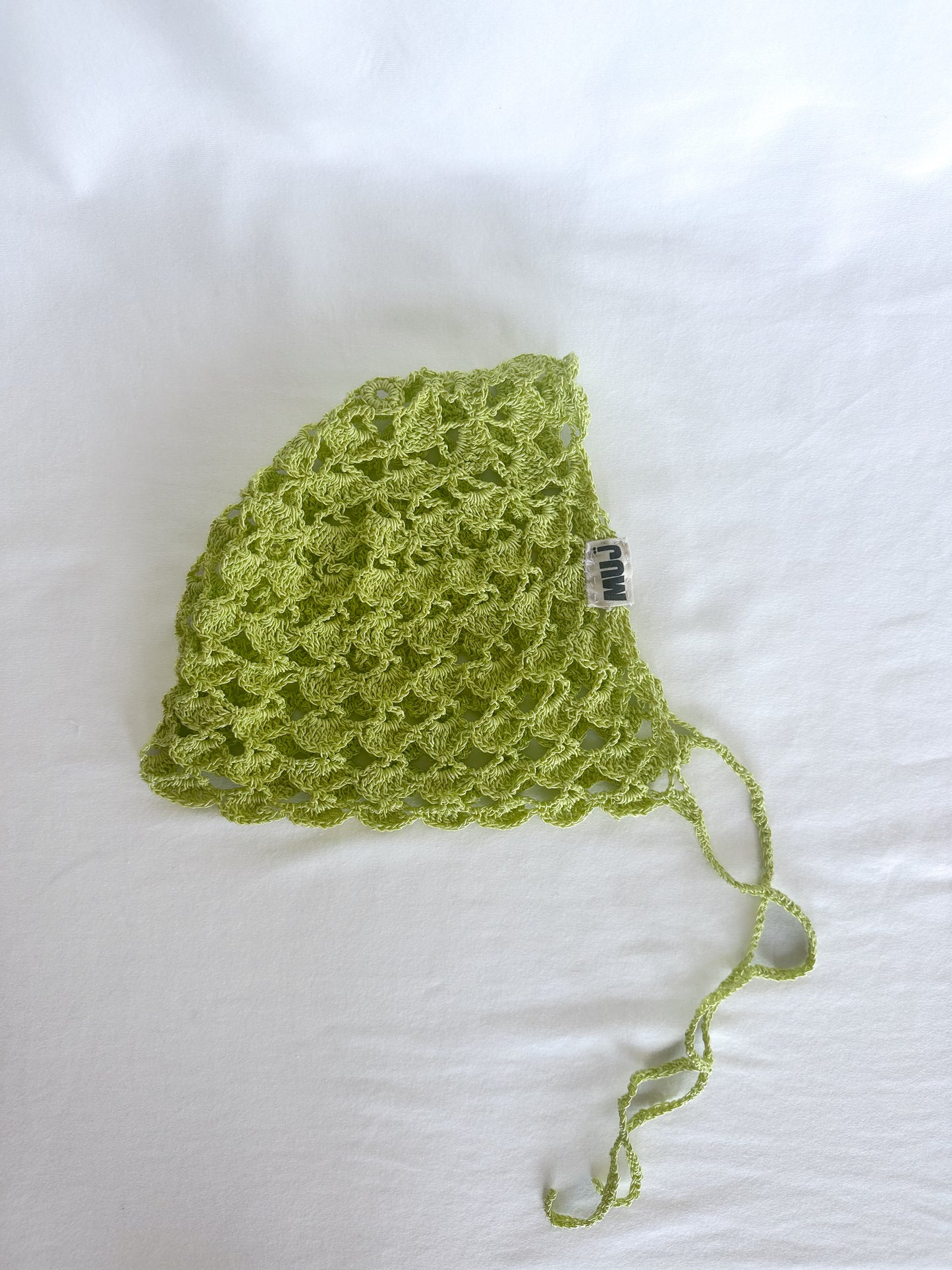 Green Bow-Tie Bonnet