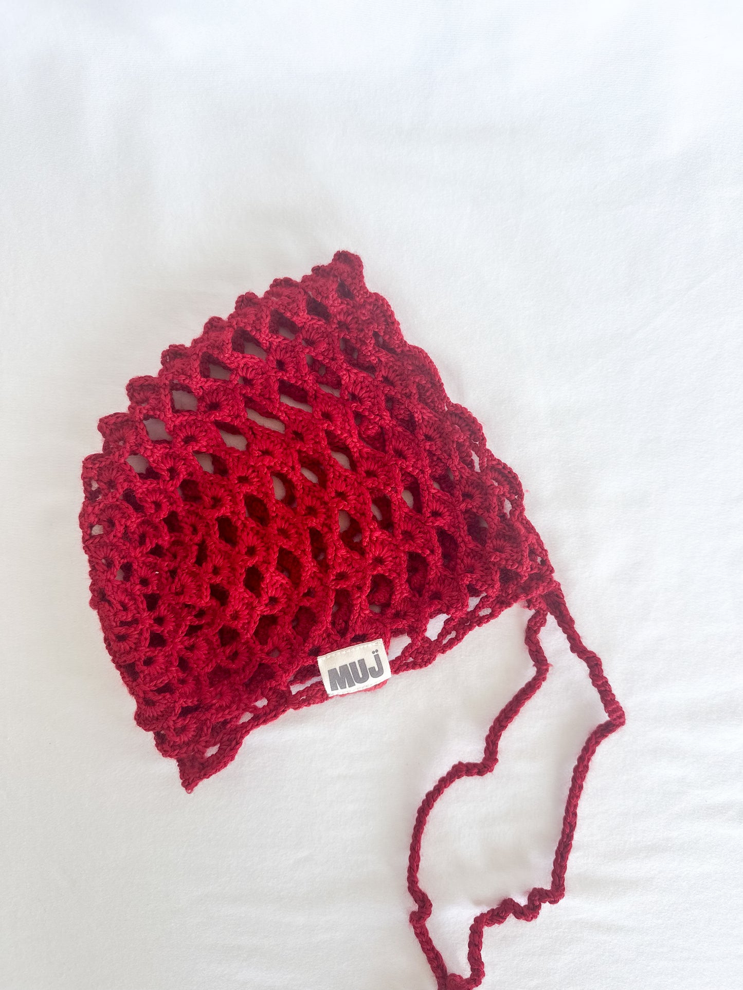 Red Bow-Tie Bonnet