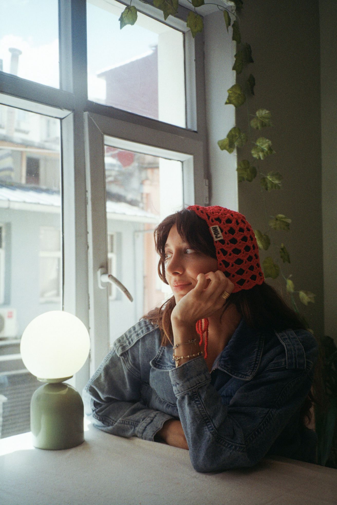Red Bow-Tie Bonnet