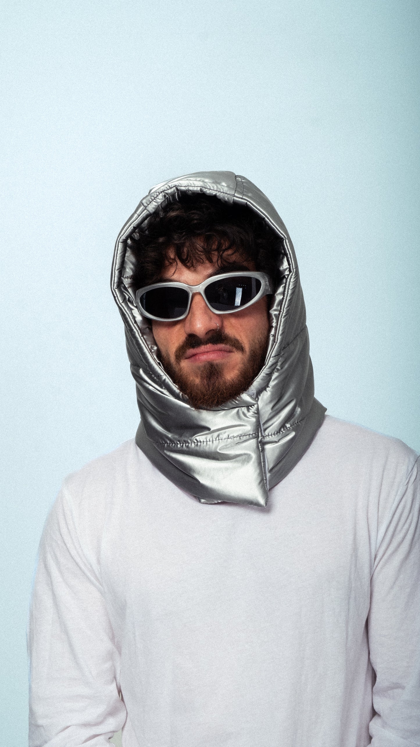 Meteoric-Grey Quilted Balaclava