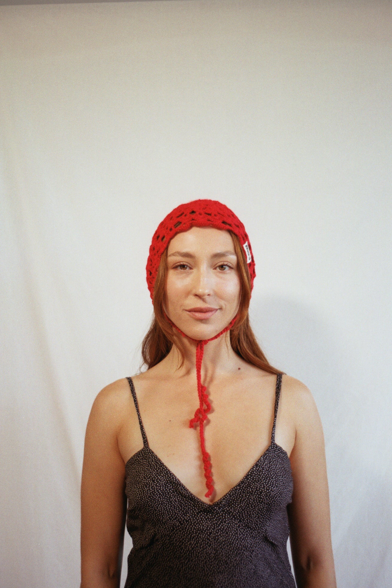 Red Bow-Tie Bonnet