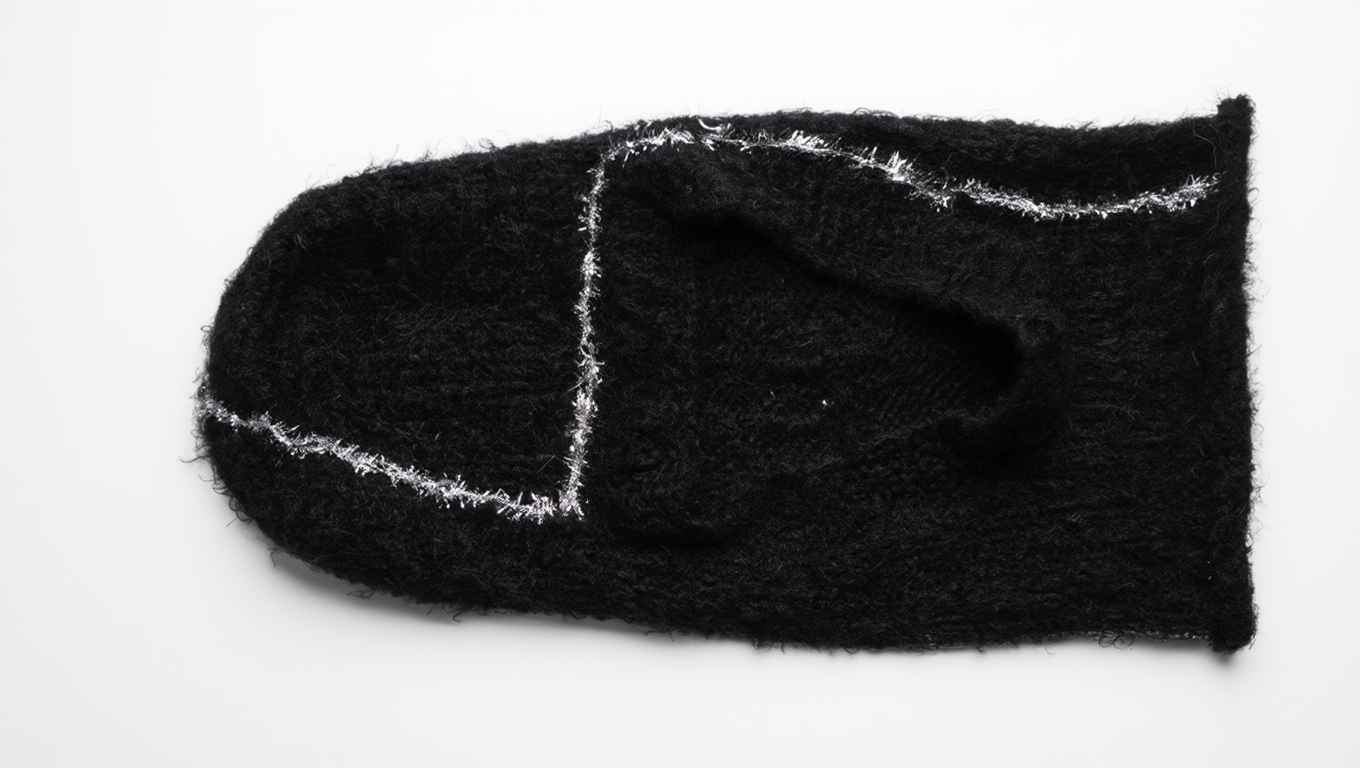 Silvered Black Balaclava