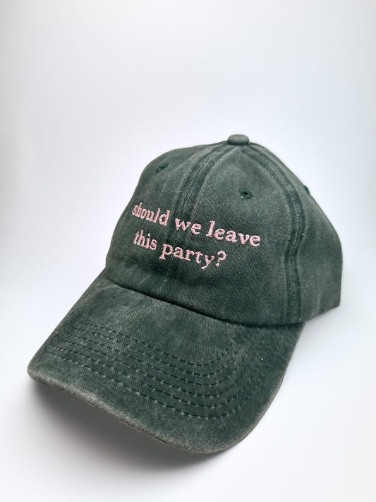 Should we leave this party? Cap