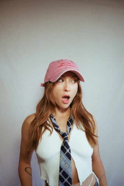 Panic,but make it fashion. Cap