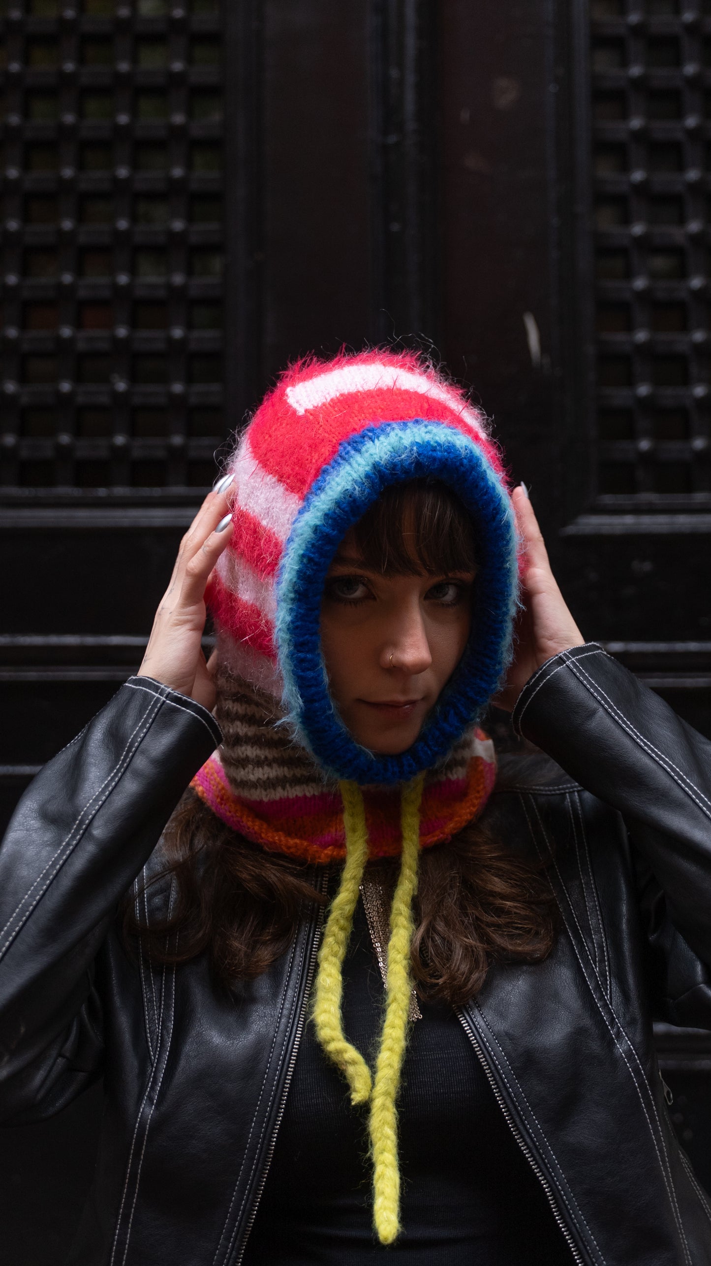 Adjustable Striped Balaclava