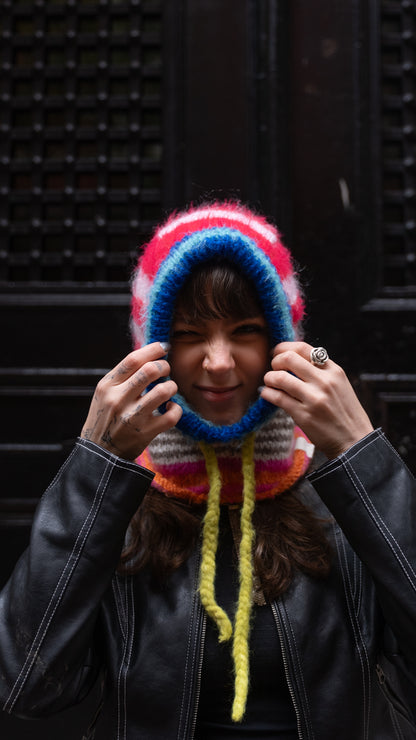Adjustable Striped Balaclava