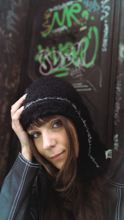 Silvered Black Balaclava