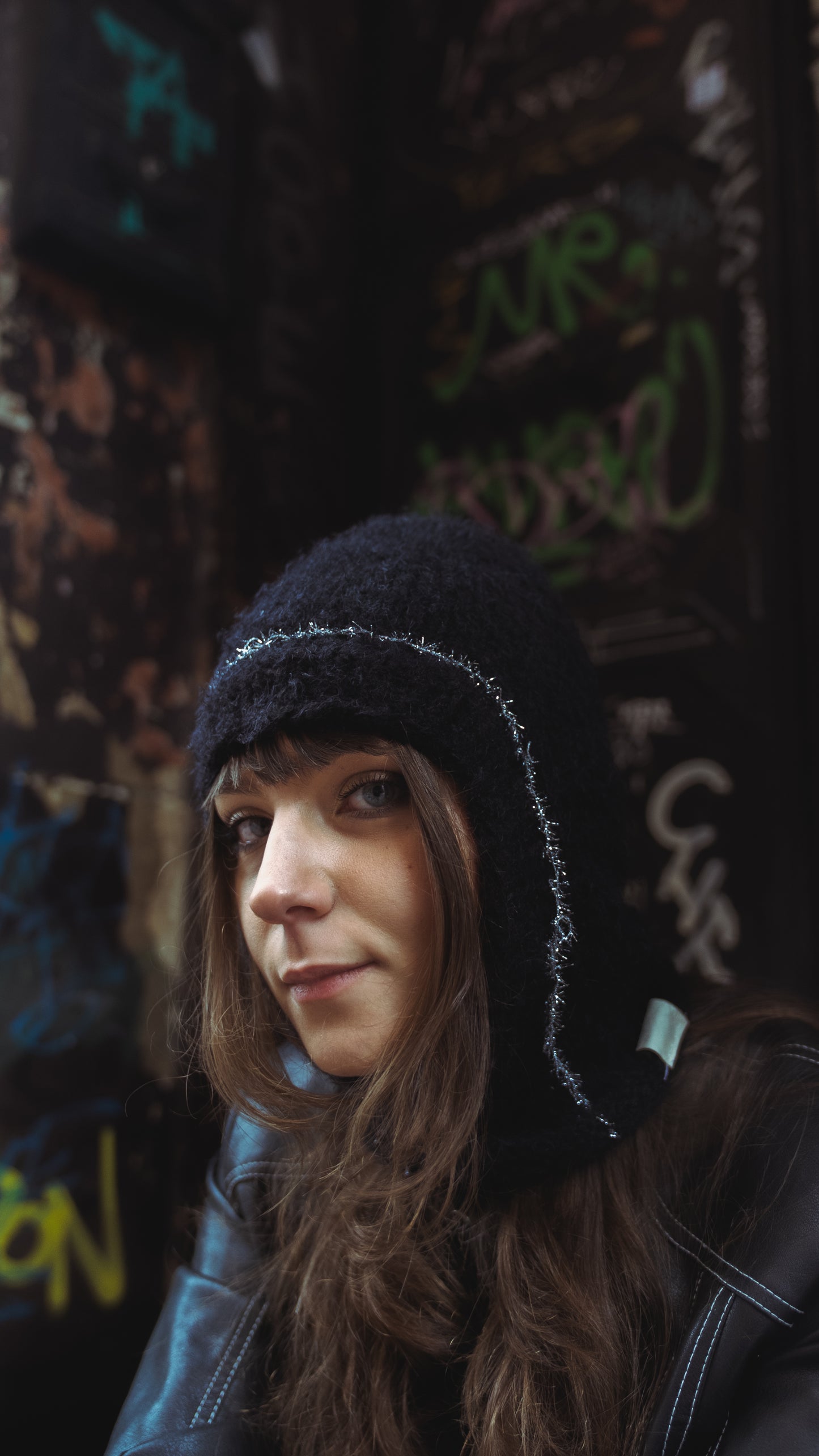 Silvered Black Balaclava