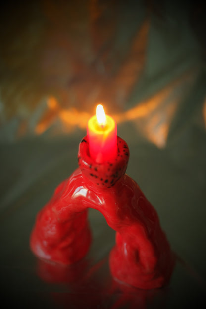 V speckled — Ceramic Candle Holder