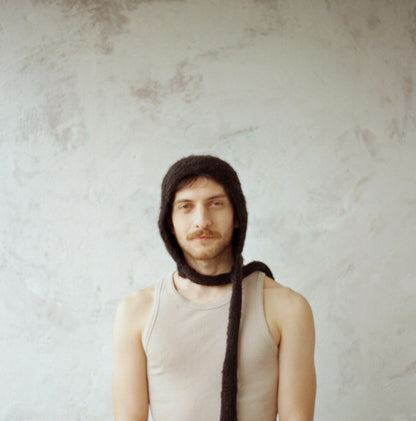Siyah Bow-Tie Bonnet