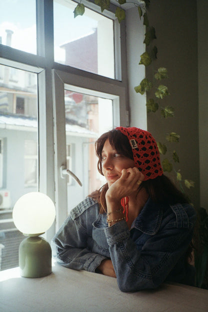 Red Bow-Tie Bonnet